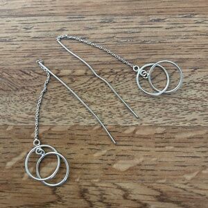 Silver threader earrings